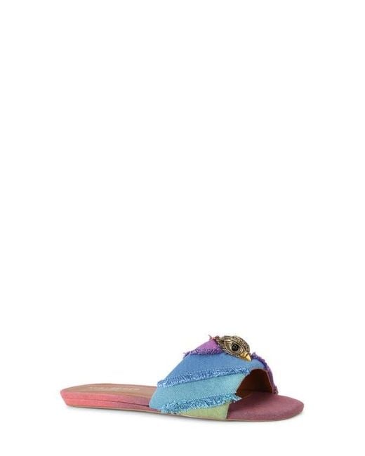 Kurt Geiger Blue Kensington Slide Sandal
