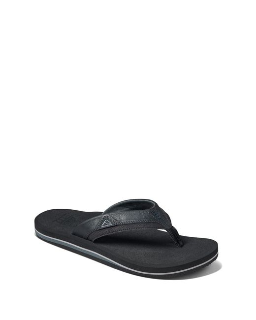 Reef Leather Cushion Dawn Flip Flop In Black At Nordstrom Rack for Men - Lyst