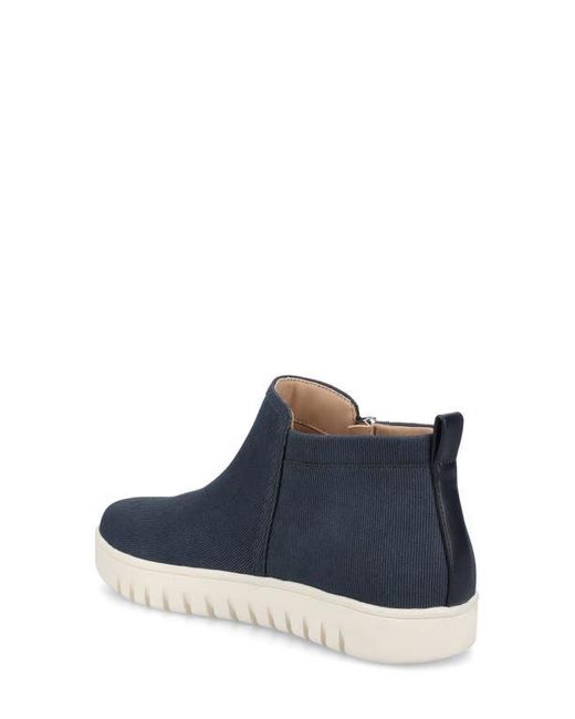 Journee Collection Blue Alita Rib Mid Sneaker