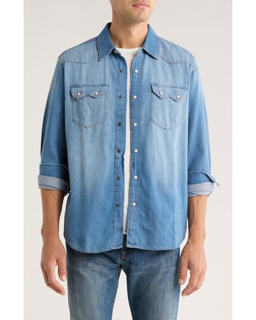 Lucky Brand Blue Western Denim Button-Up Shirt for men