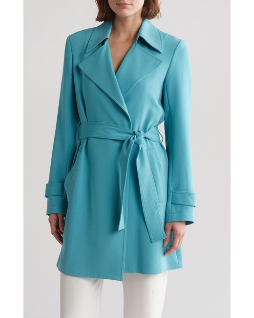 Theory Blue Oaklane Trench Coat