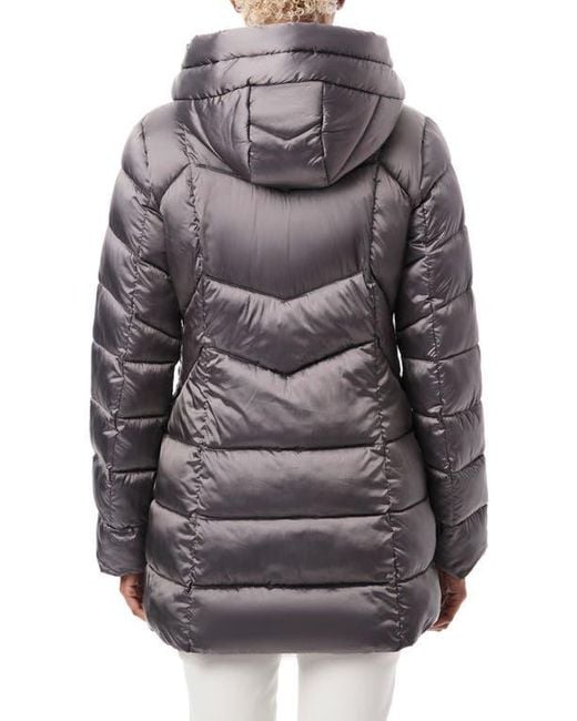 Bernardo Black Metallic Hooded Walker Coat