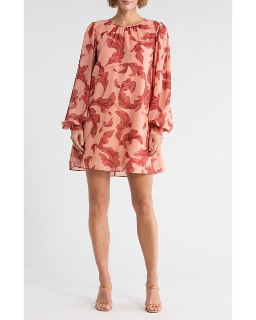 Hutch Twiggy Long Sleeve Shift Dress in Red | Lyst