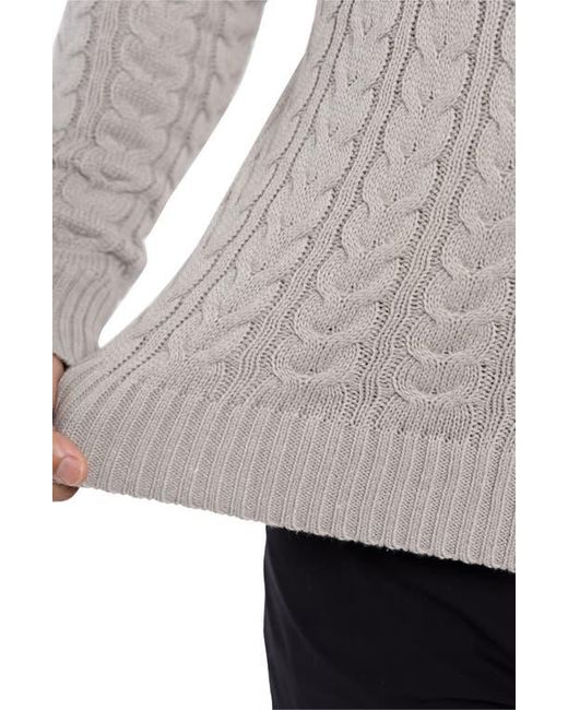 Xray Jeans Gray Cable Knit Turtleneck Sweater for men
