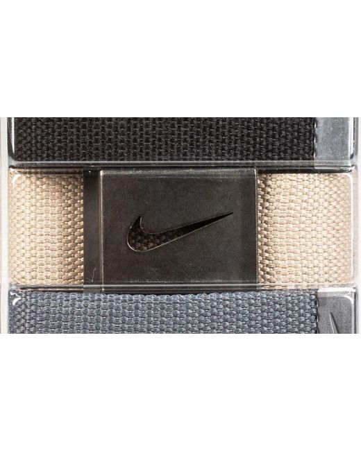 Nike Black 3-pack Web Belts for men