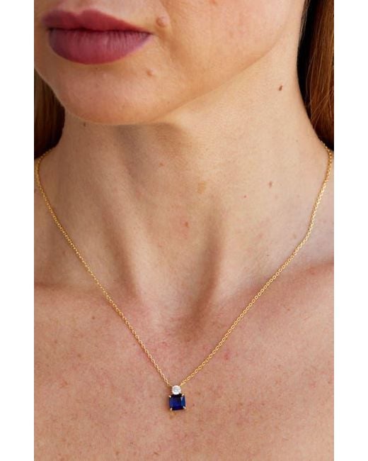 SAVVY CIE JEWELS Blue Cubic Zirconia Birthstone Pendant Necklace