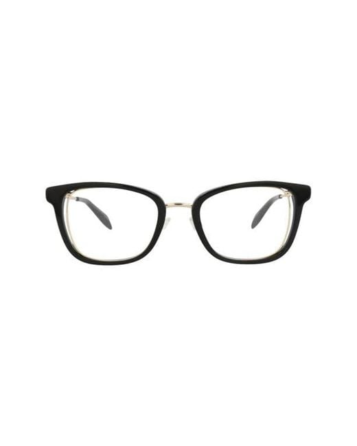McQueen Black 51Mm Square Optical Glasses