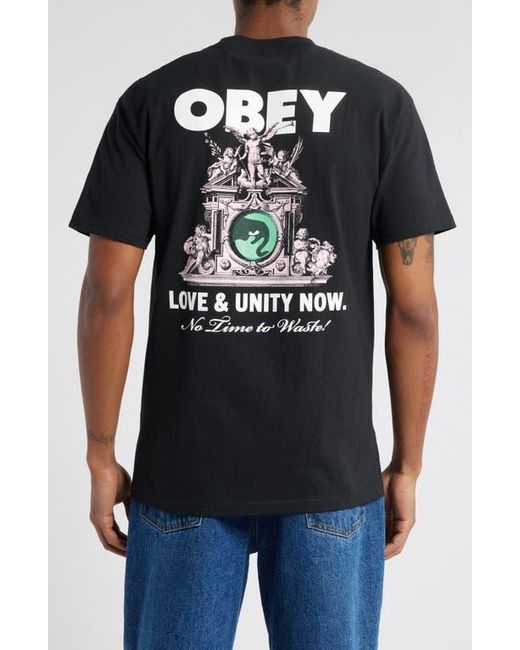 Obey Black Love & Unity Now Graphic T-Shirt for men