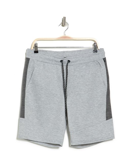 Tahari Gray Colorblock Zip Pocket Tech Shorts In Heather Grey At Nordstrom Rack for men