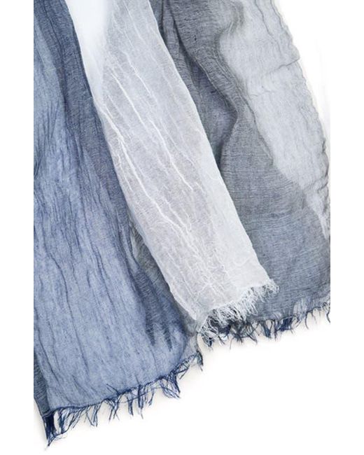 Saachi Blue Stripe Print Scarf