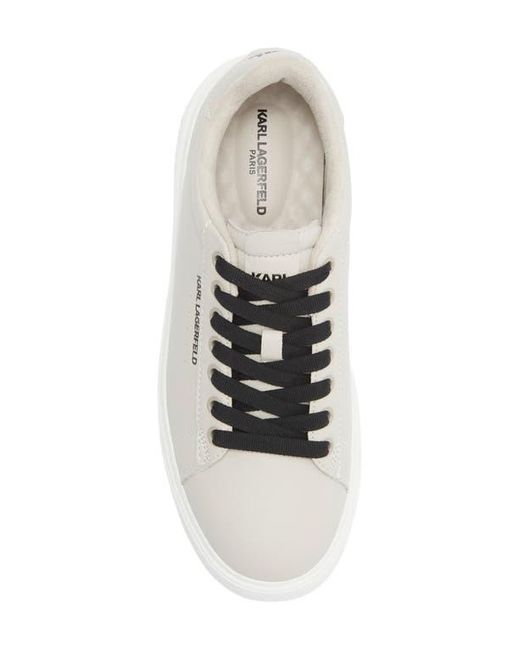 Karl Lagerfeld White Plain Toe Sneaker for men