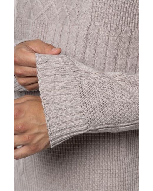 Xray Jeans Gray Mixed Knit Crewneck Pullover Sweater for men