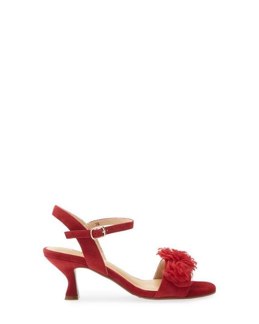 Vaneli Red Lapis Rosette Sandal