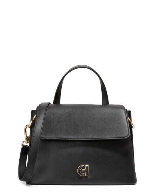 Cole Haan Black Grand Ambition Collective Leather Satchel