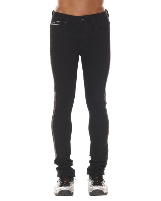 Cult Of Individuality Black Punk Embellished Stretch Super Skinny Jeans At Nordstrom for men