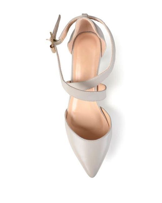 Journee Collection Pink Riva Crossover Pump