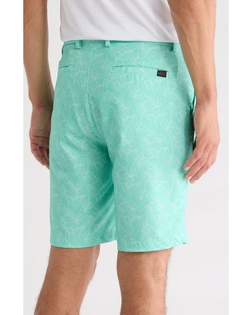 Greg Norman Palm Leaves Print Golf Shorts in Green for Men Lyst