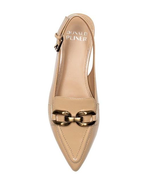 Donald J Pliner Natural Slingback Chain Loafer