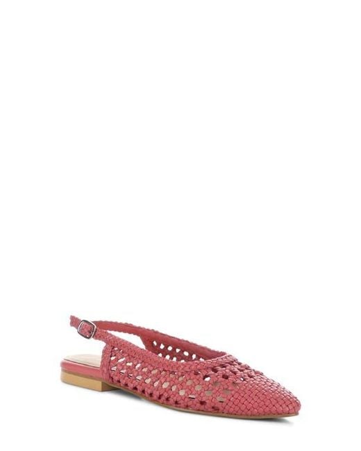 Bos. & Co. Red Willow Slingback Cap Toe Flat