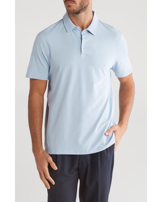 Kenneth Cole Blue Stretch Cotton Polo for men