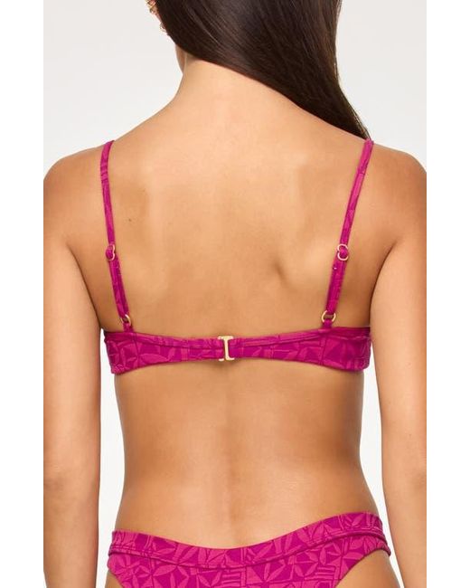 LSPACE Purple Peyton Wired Bikini Top