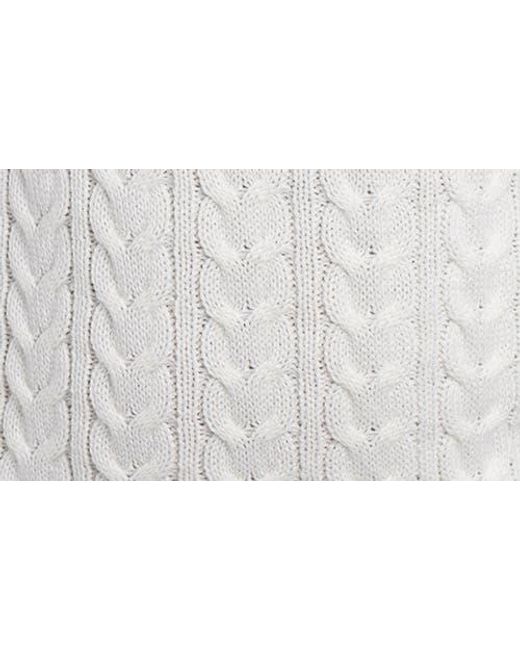 Xray Jeans White Cable Knit Turtleneck Sweater for men