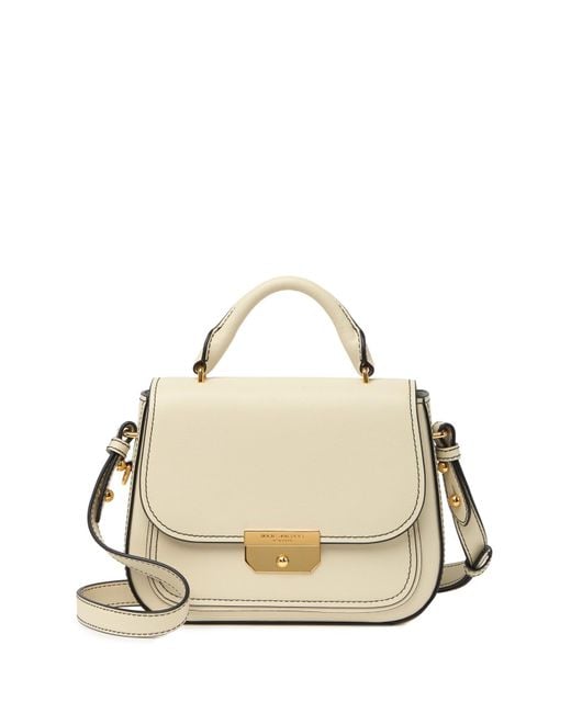 Marc Jacobs Rider Mini Top Handle Leather Crossbody Bag in Natural | Lyst