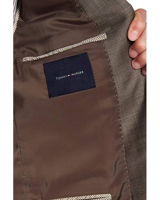 Tommy Hilfiger Adams Modern Fit Th Flex Performance Wool Blend Sharkskin  Suit Separates Jacket in Brown for Men