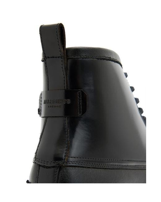 AllSaints Black Gibbs Moc Toe Boot for men