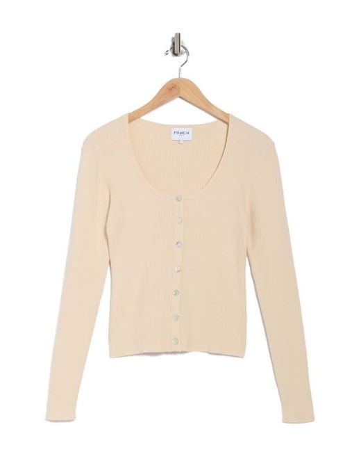 FRNCH Natural Ainoa Button-Up Sweater