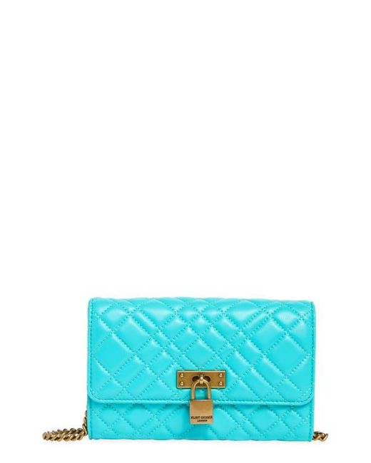 Kurt Geiger Blue Brixton Wallet On A Chain