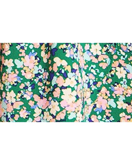 City Chic Green Ditsy Floral Wrap Front Maxi Dress