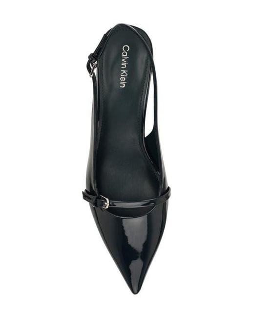 Calvin Klein Black Simira Kitten Heel Pump
