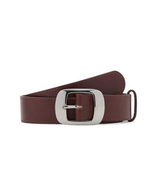 Mango Brown Square Buckle Belt