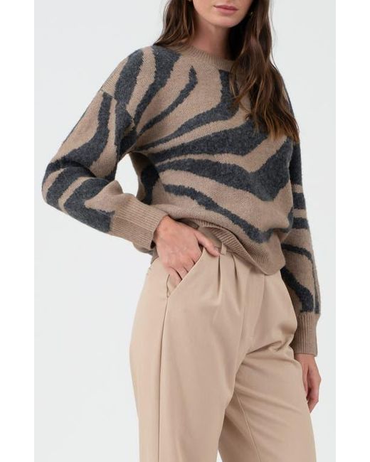 Blu Pepper Multicolor Animal Stripe Sweater