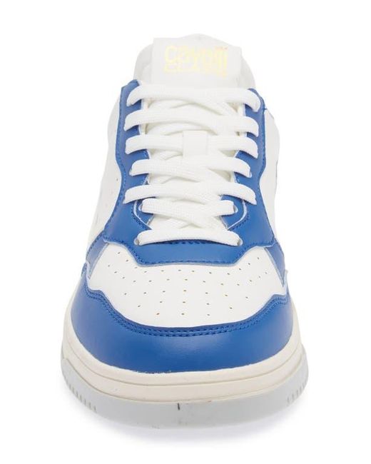 Roberto Cavalli Blue Cavalli Class Two-Tone Perforated Low Top Sneaker for men