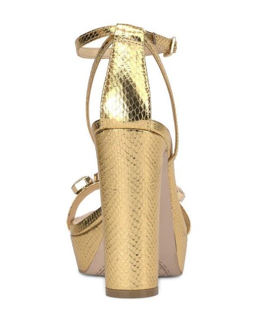 Jessica Simpson Metallic Callirah Ankle Strap Platform Sandal
