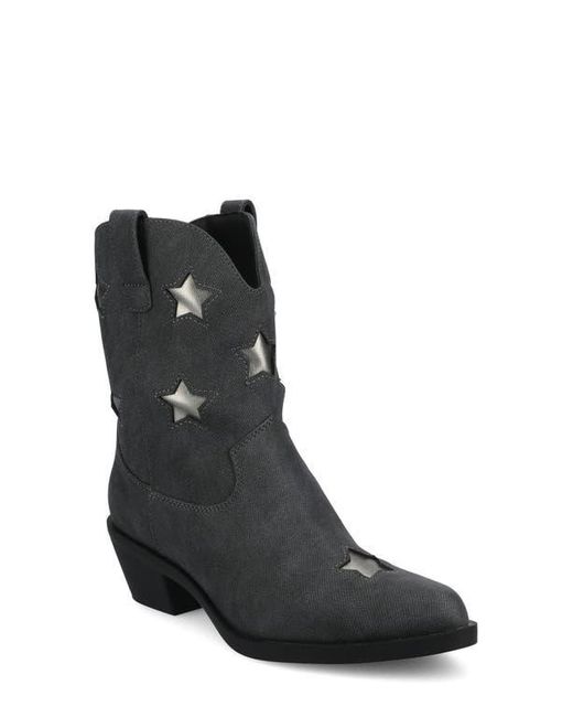 Journee Collection Black Underwood Star Western Boot