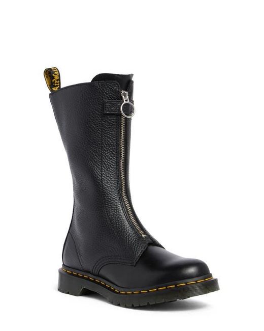 Dr. Martens Black 1B99 Front Zip Leather Boot