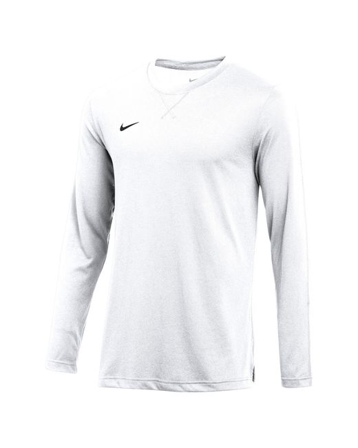 Nike White Dri-fit Player Long Sleeve Football Top for men