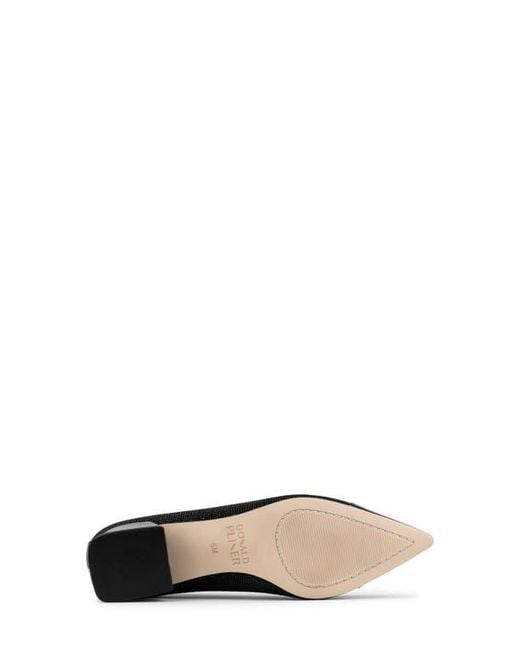 Donald J Pliner Black Cap Toe Pump