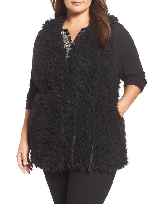 Tart Collections Black Gabriel Faux Fur Vest