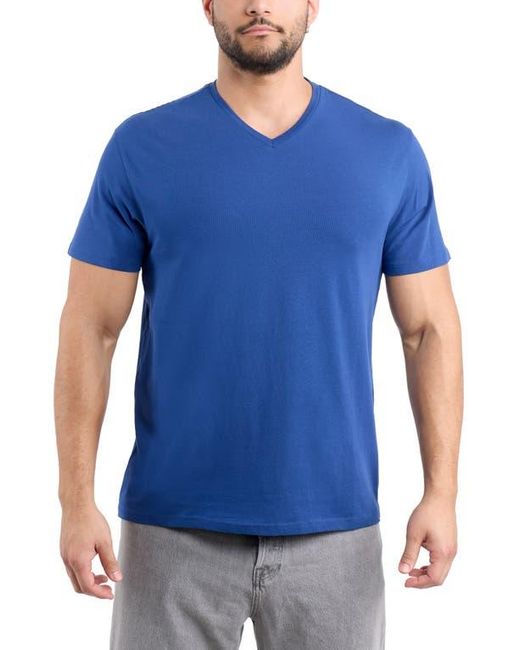 Xray Jeans Blue V-Neck Flex T-Shirt for men