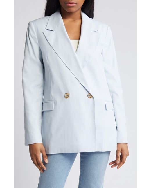 TOPSHOP White Double Breasted Blazer