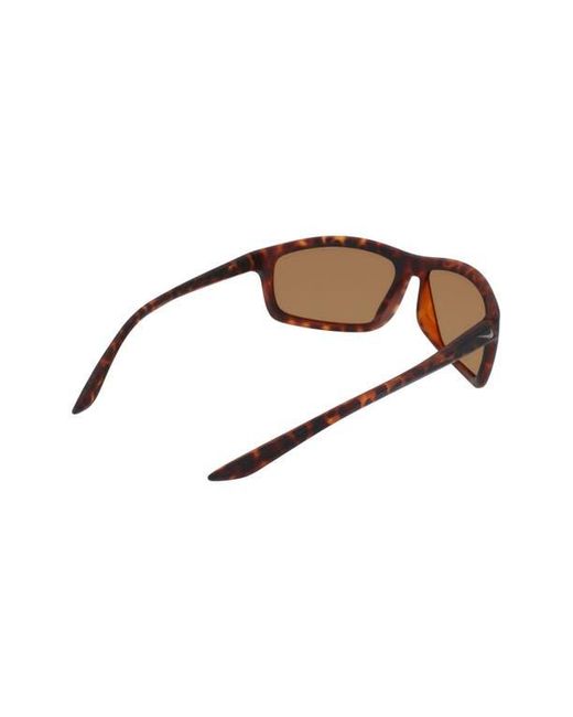 Nike Brown Adrenaline 66Mm Rectangular Sunglasses for men