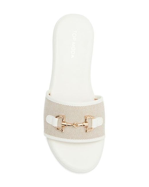 Ross Moda Slides Top Moda Genova Bit Slide Sandal in Metallic | Lyst