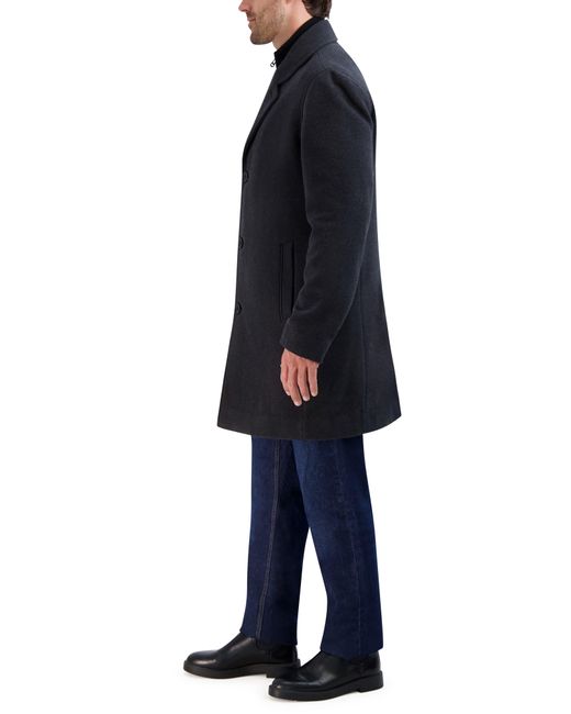 Wool blend overcoat with knit bib inset cole deals haan