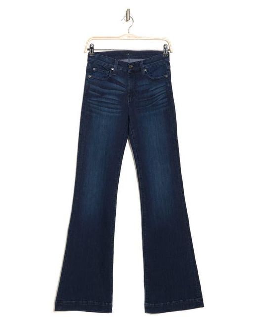 7 For All Mankind Blue Dojo Wide-Leg Denim Jeans