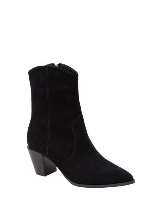 Linea Paolo Black Wynn Block Heel Ankle Booties