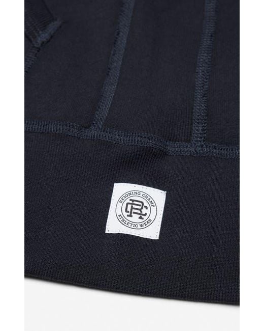 Reigning Champ Blue Lightweight Terry Pullover Hoodie for men